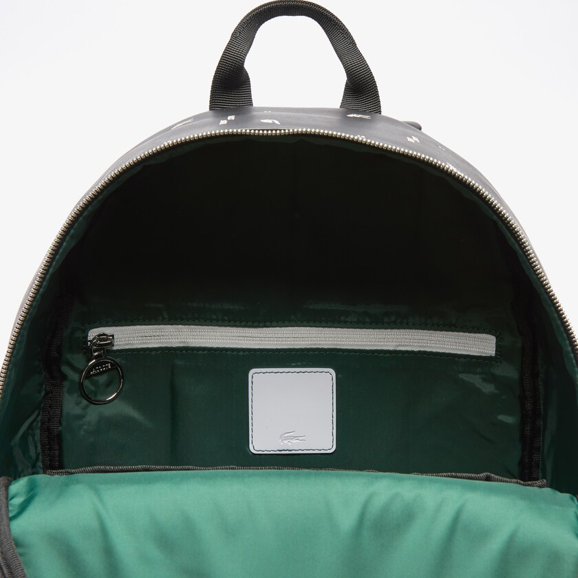 Mochilas Lacoste Hombre Negros LCST Printed Coated Canvas BQ6-31703M8