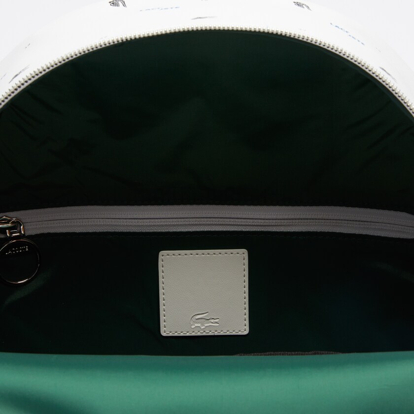 Mochilas Lacoste Hombre Blancos LCST Printed Coated Canvas XF1-48784B8