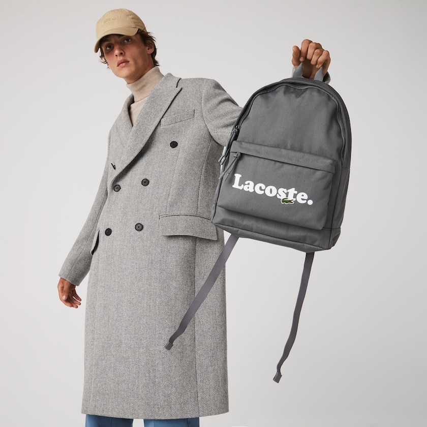 Mochilas Lacoste Hombre Grises Neocroc Branded Canvas KW4-10511G0