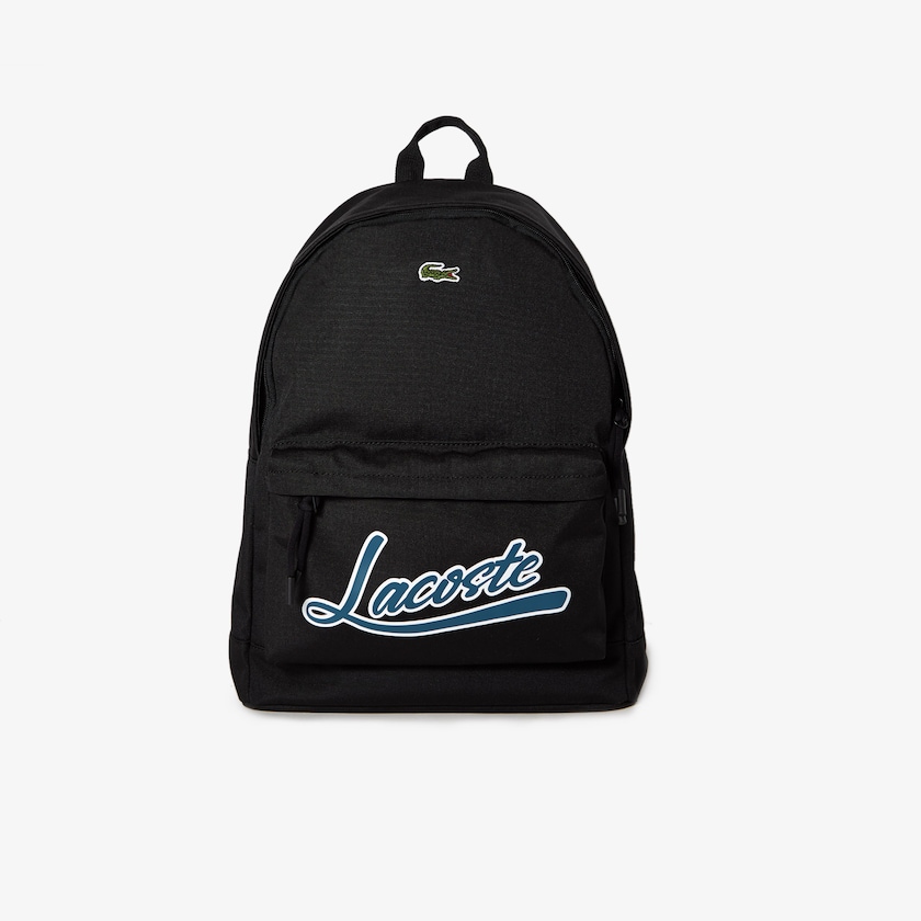 Mochilas Lacoste Hombre Negros Neocroc Script LS1-85558O4