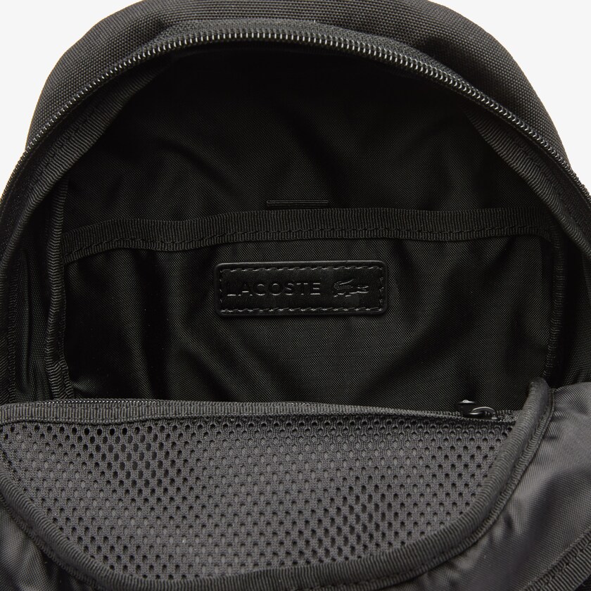 Mochilas Lacoste Hombre Negros Dorados Pocket TW0-09150L9