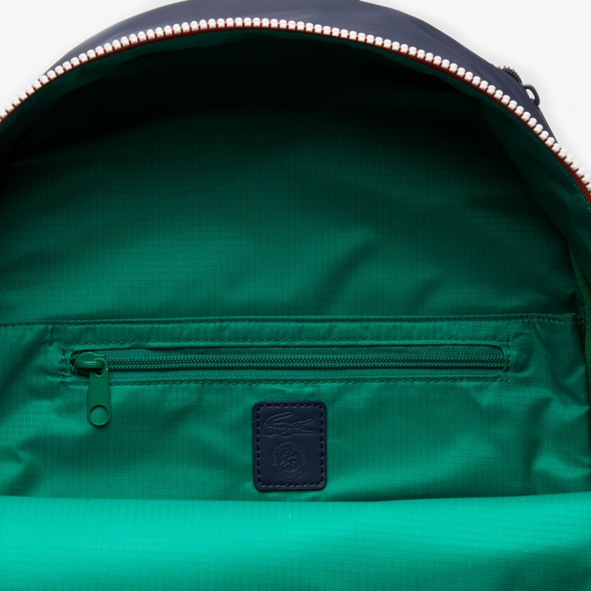 Mochilas Lacoste Hombre Azul Marino Verdes Roland Garros Nylon AK9-94299O5