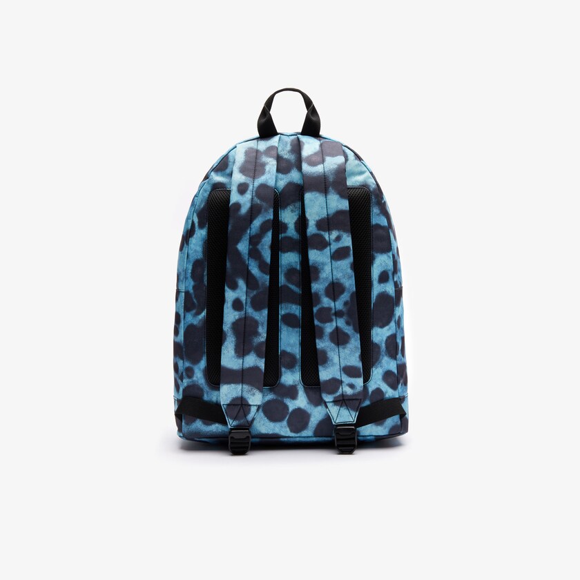 Mochilas Lacoste Hombre Azules Negros x National Geographic Animal Print DR2-88568K4