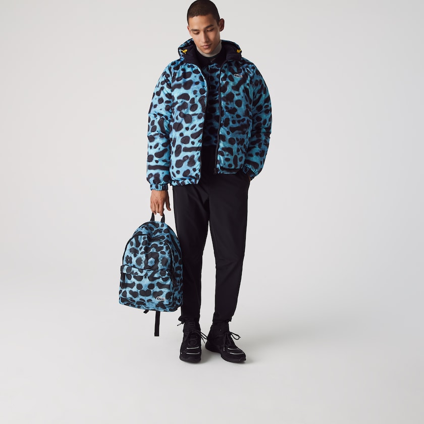 Mochilas Lacoste Hombre Azules Negros x National Geographic Animal Print DR2-88568K4
