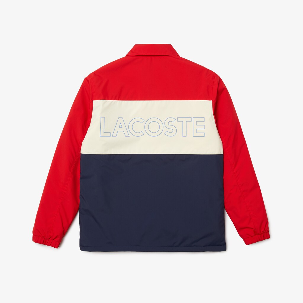 Camisas Lacoste Colorblock Water-Resistant Quilted Hombre Rojos Beige Azul Marino Azules | WH3-13201W0