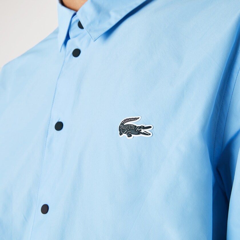Camisas Lacoste Hombre Azules Beige Hawaiian Fit Colorblock CH0-69706L3