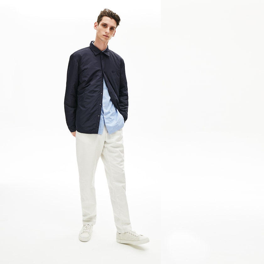 Camisas Lacoste Hombre Azul Marino Azules Padded Solid BZ3-50235A5