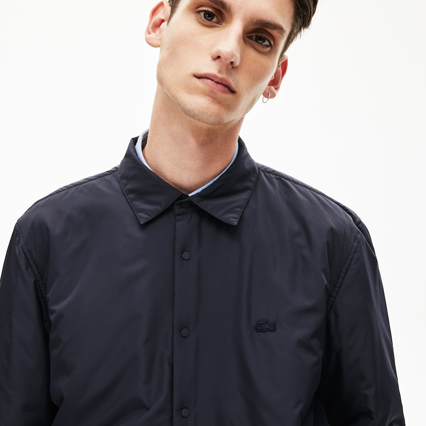 Camisas Lacoste Hombre Azul Marino Azules Padded Solid BZ3-50235A5