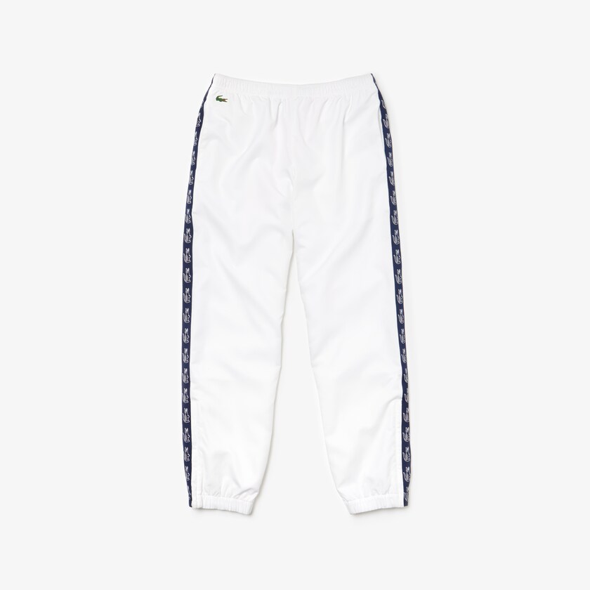 Pantalon Deportivo Lacoste SPORT Band Tennis Hombre Blancos Azul Marino Azules | BG4-63016H9