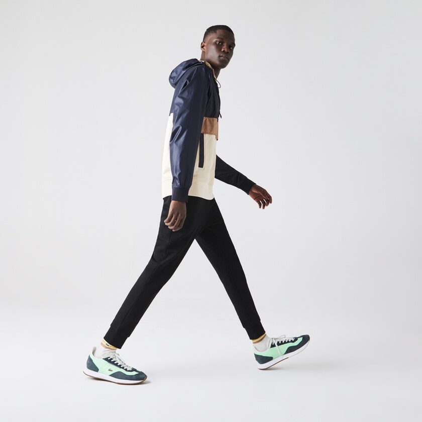 Pantalon Deportivo Lacoste SPORT Cotton Fleece Tennis Hombre Negros | ZQ0-56825K6