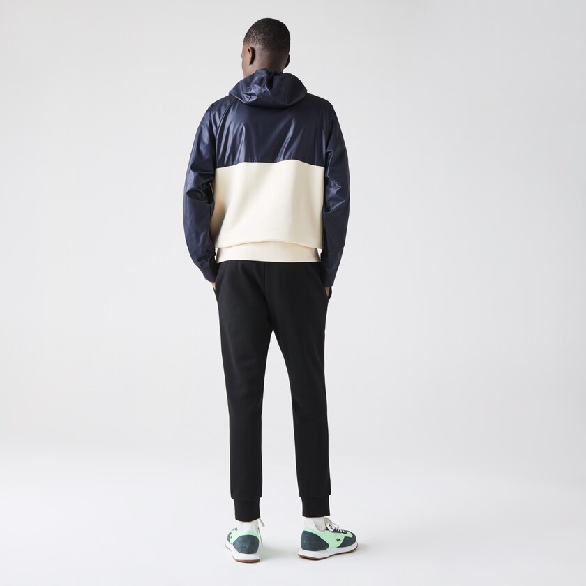 Pantalon Deportivo Lacoste SPORT Cotton Fleece Tennis Hombre Negros | ZQ0-56825K6