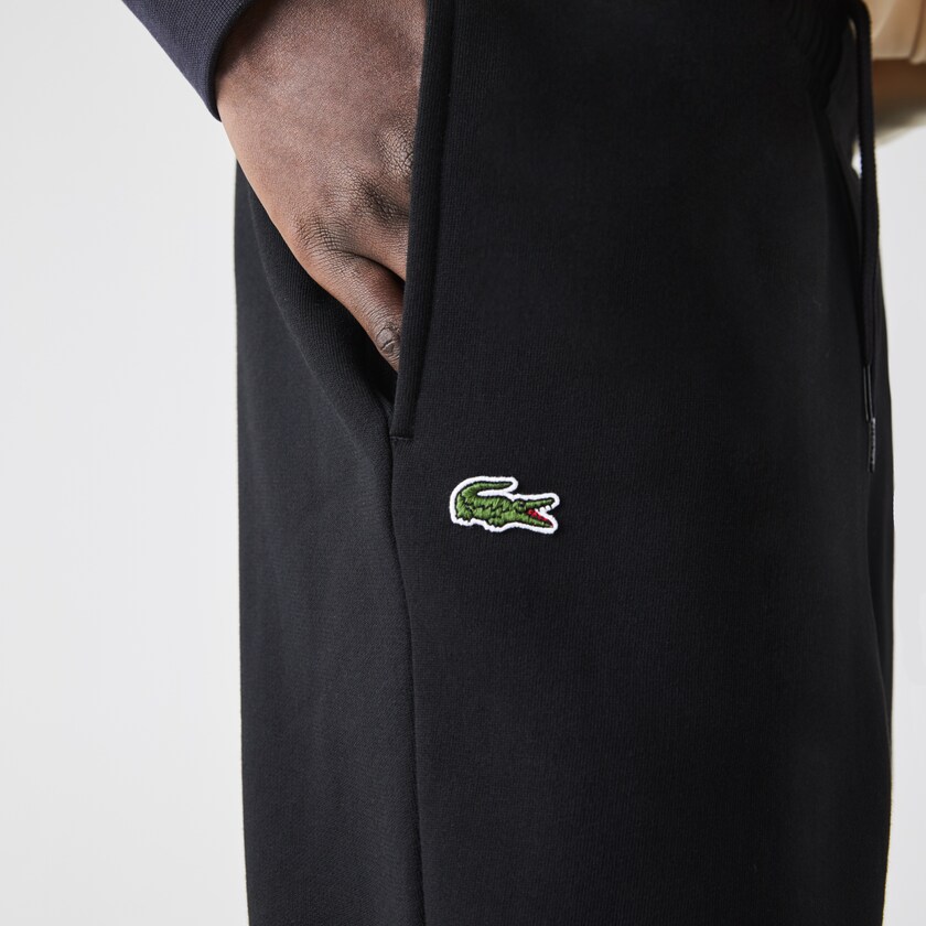 Pantalon Deportivo Lacoste SPORT Cotton Fleece Tennis Hombre Negros | ZQ0-56825K6