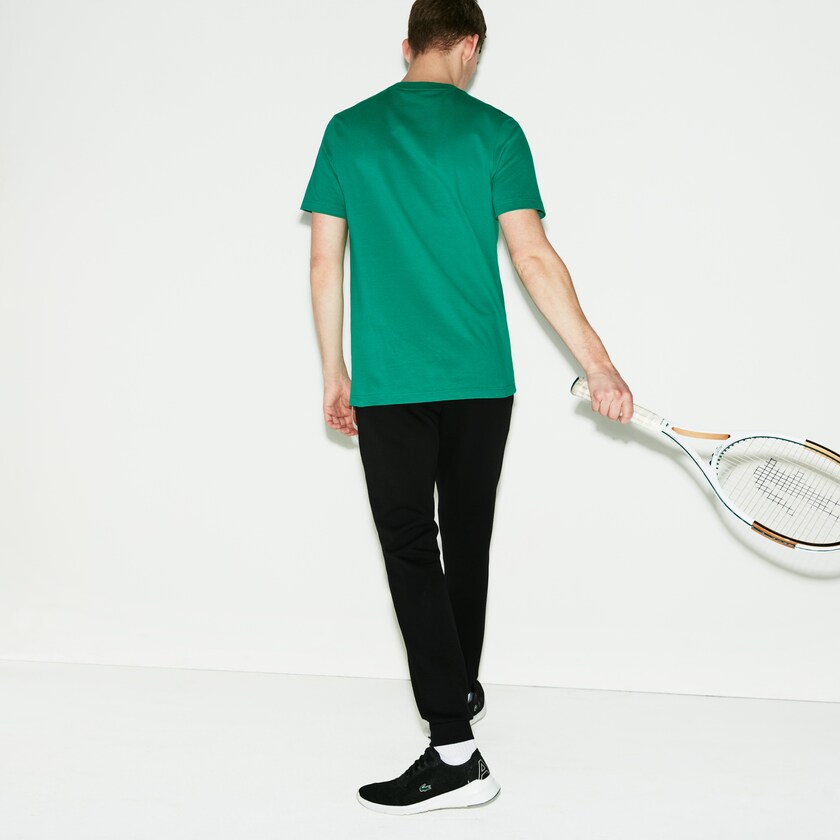 Pantalon Deportivo Lacoste SPORT Fleece Tennis Hombre Negros | CY6-45824Z3