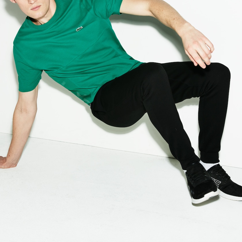 Pantalon Deportivo Lacoste SPORT Fleece Tennis Hombre Negros | CY6-45824Z3