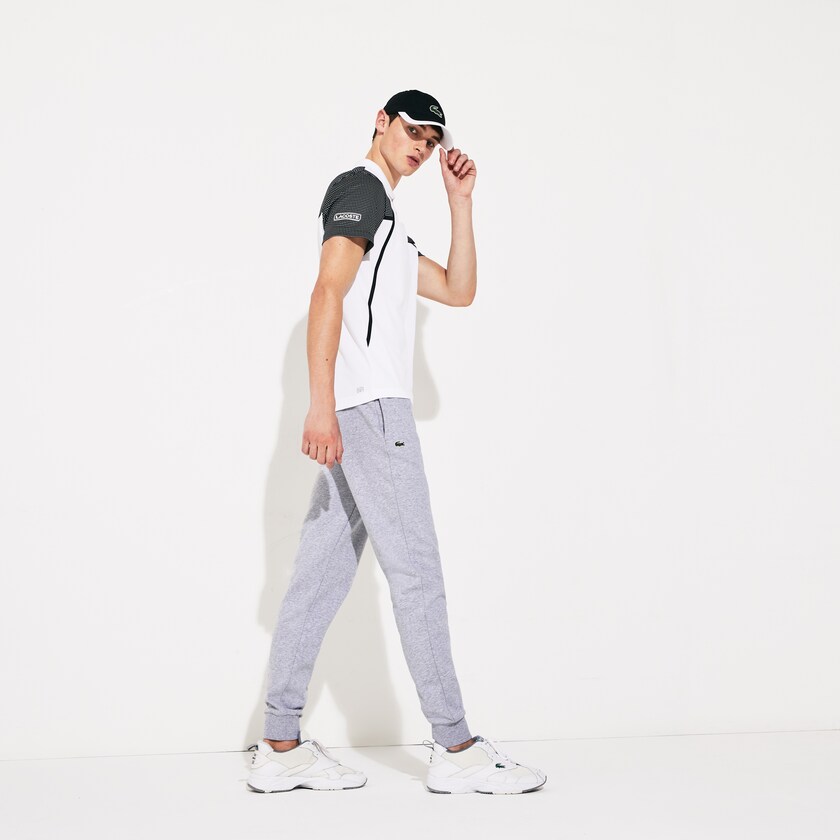 Pantalon Deportivo Lacoste SPORT Fleece Tennis Hombre Grises | GF3-67806Z8