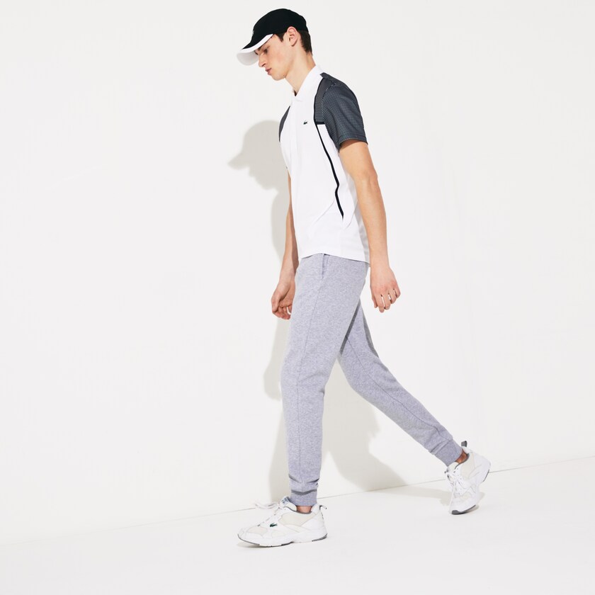Pantalon Deportivo Lacoste SPORT Fleece Tennis Hombre Grises | GF3-67806Z8
