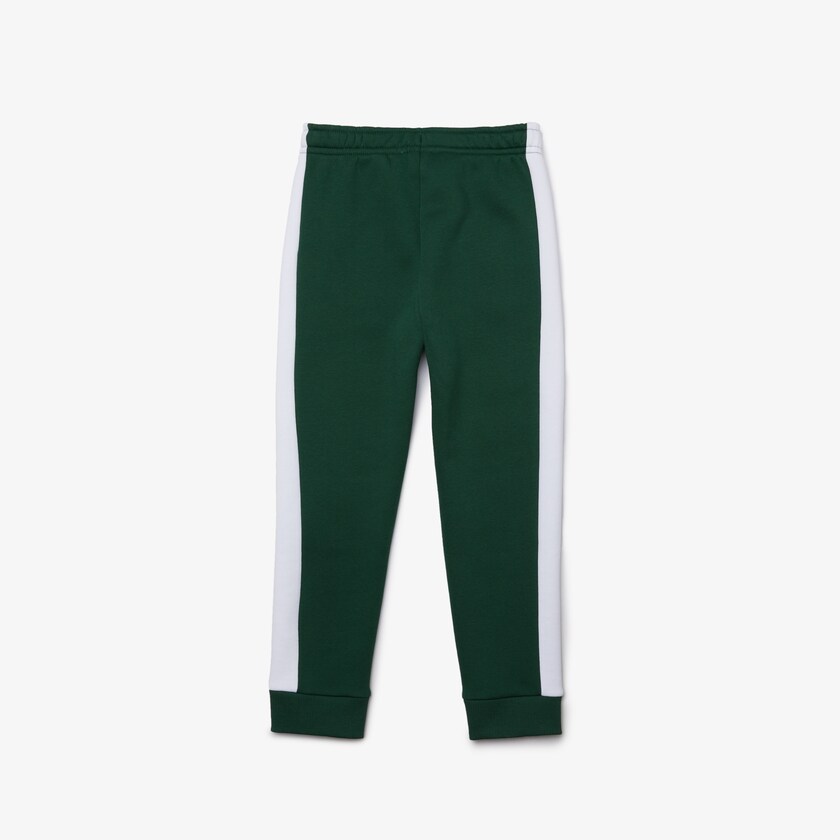 Pantalon Lacoste Niños Verdes Blancos Color-Blcoked Fleece Track HM3-29342P2