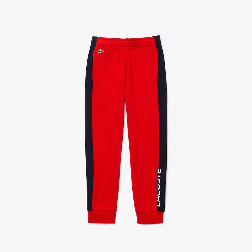 Pantalon Lacoste Niños Rojos Azul Marino Azules Color-Blcoked Fleece Track VZ4-38613D5