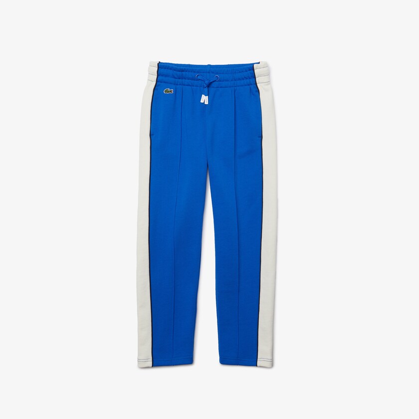Pantalon Lacoste Niños Azules Blancos Azul Marino Azules Colorblock Cotton Fleece Track ID8-22952R9