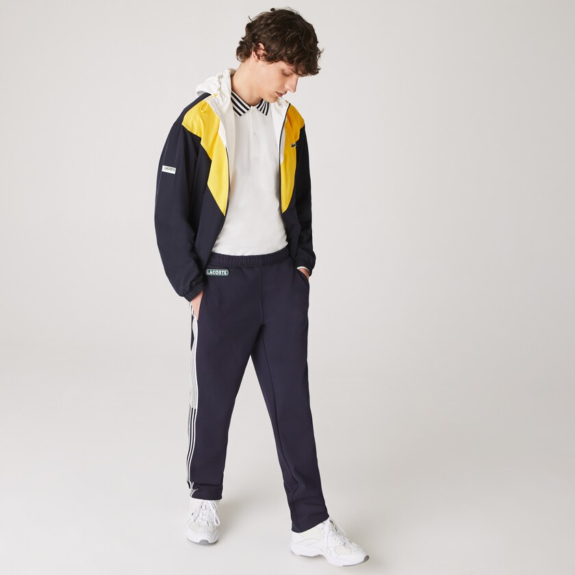 Pantalon Lacoste Heritage Contrast Striped Jogging Hombre Azul Marino Azules | YC2-32733F2
