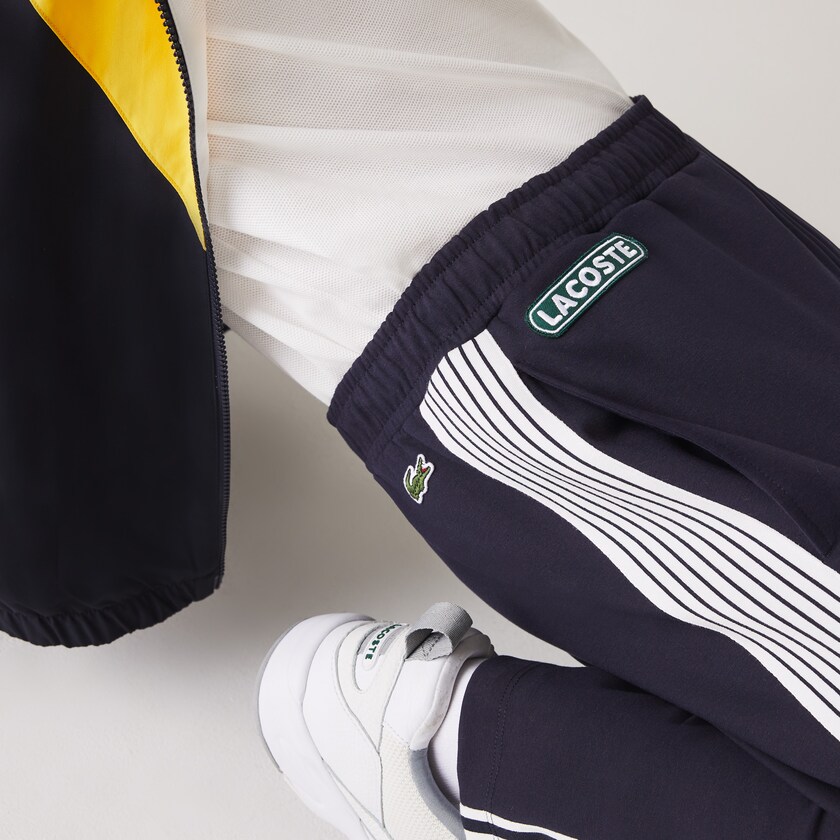 Pantalon Lacoste Heritage Contrast Striped Jogging Hombre Azul Marino Azules | YC2-32733F2