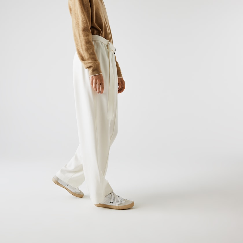 Pantalon Lacoste High-Waisted Flared Wool Blend Mujer Blancos | WP4-05100M4