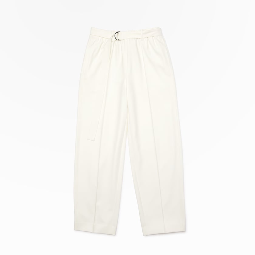 Pantalon Lacoste High-Waisted Flared Wool Blend Mujer Blancos | WP4-05100M4