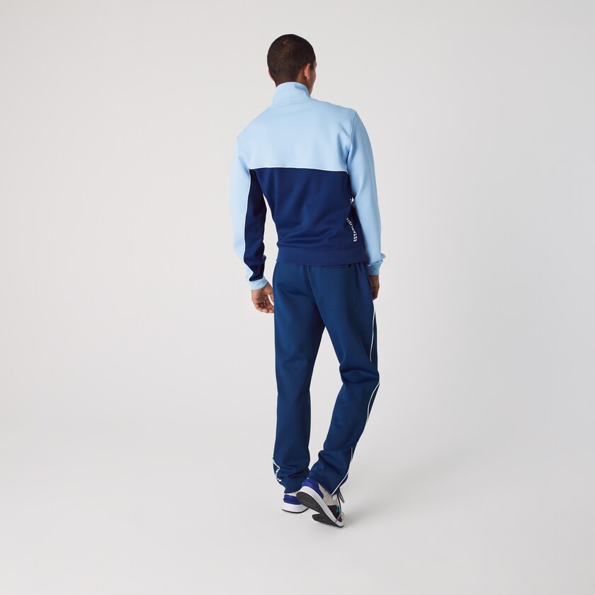 Pantalon Lacoste LIVE Colorblock Light Neoprene Tracksuit Hombre Azules | KW7-45004M7