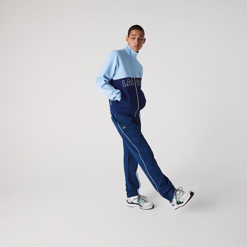 Pantalon Lacoste LIVE Colorblock Light Neoprene Tracksuit Hombre Azules | KW7-45004M7