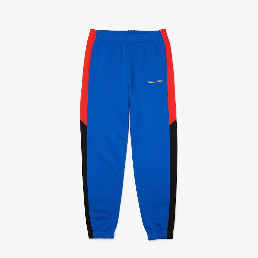 Pantalon Lacoste LIVE Embroidered Two-Tone Track Hombre Azules Blancos | YE4-64516O8