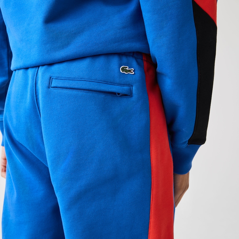 Pantalon Lacoste LIVE Embroidered Two-Tone Track Hombre Azules Blancos | YE4-64516O8