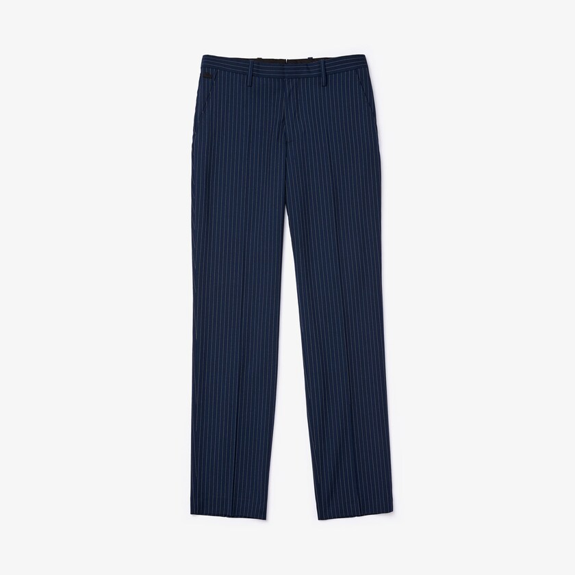 Pantalon Lacoste LIVE Fine Pinstriped Wool Suit Hombre Azules Blancos | YP6-20472R7