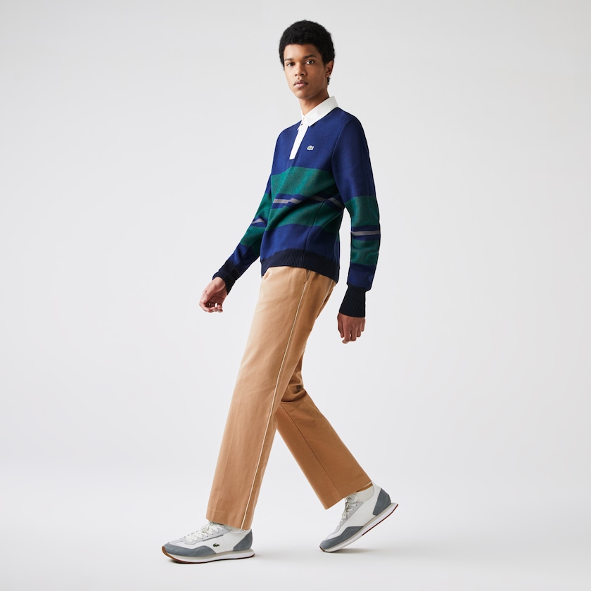 Pantalon Lacoste LIVE Five-Pocket Chino Hombre Beige | ZY1-76297X1