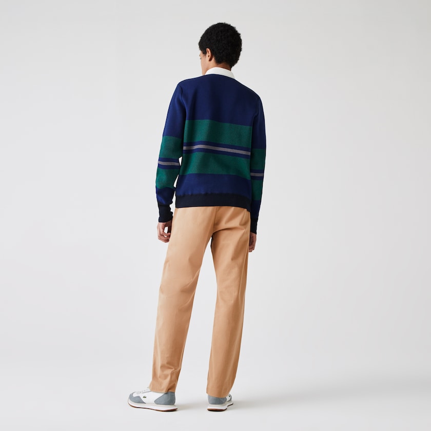 Pantalon Lacoste LIVE Five-Pocket Chino Hombre Beige | ZY1-76297X1