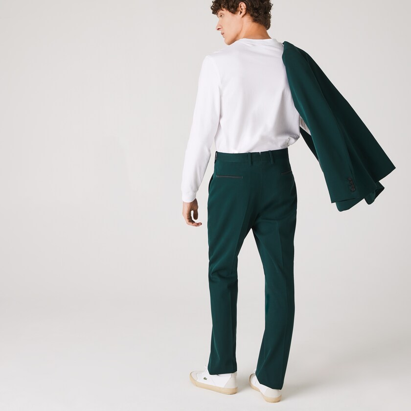 Pantalon Lacoste LIVE Standard Fit Cotton Canvas Suit Hombre Verdes | ZM3-10331P9