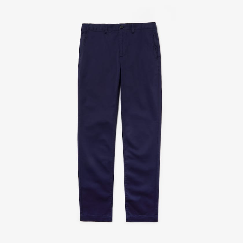 Pantalon Lacoste Regular Fit Cotton Gabardine Chino Hombre Azul Marino Azules | NV7-57765J3
