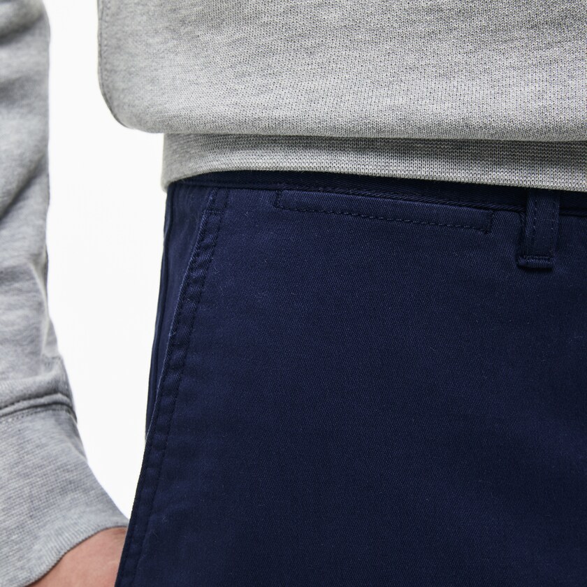 Pantalon Lacoste Regular Fit Cotton Gabardine Chino Hombre Azul Marino Azules | NV7-57765J3