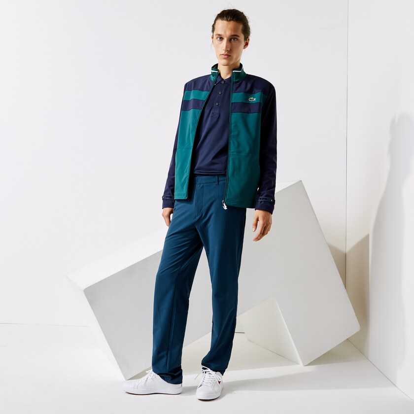 Pantalon Lacoste SPORT Checkered Technical Golf Hombre Azul Marino Azules Verdes | VU5-37383Y0