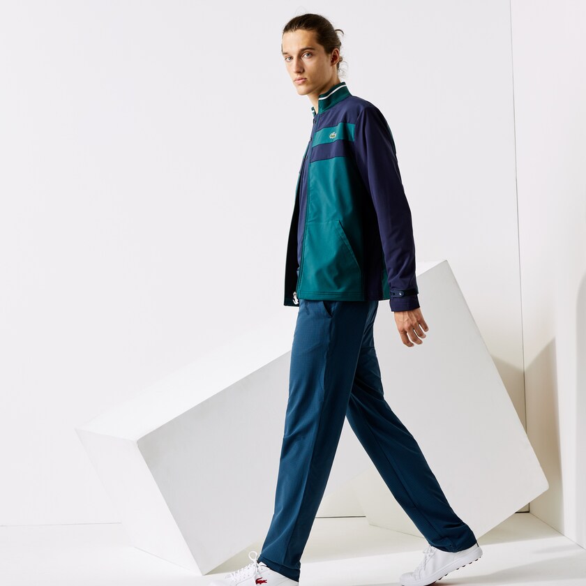 Pantalon Lacoste SPORT Checkered Technical Golf Hombre Azul Marino Azules Verdes | VU5-37383Y0