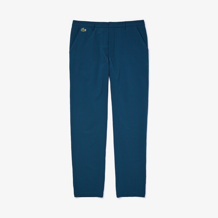Pantalon Lacoste SPORT Checkered Technical Golf Hombre Azul Marino Azules Verdes | VU5-37383Y0