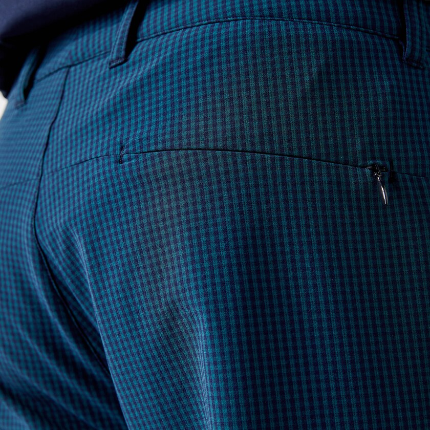 Pantalon Lacoste SPORT Checkered Technical Golf Hombre Azul Marino Azules Verdes | VU5-37383Y0