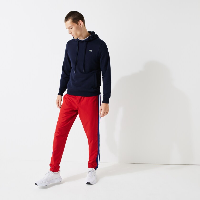 Pantalon Lacoste SPORT Contrast Bands Lightweight Tracksuit Hombre Rojos Azules Blancos | RL7-94599M0
