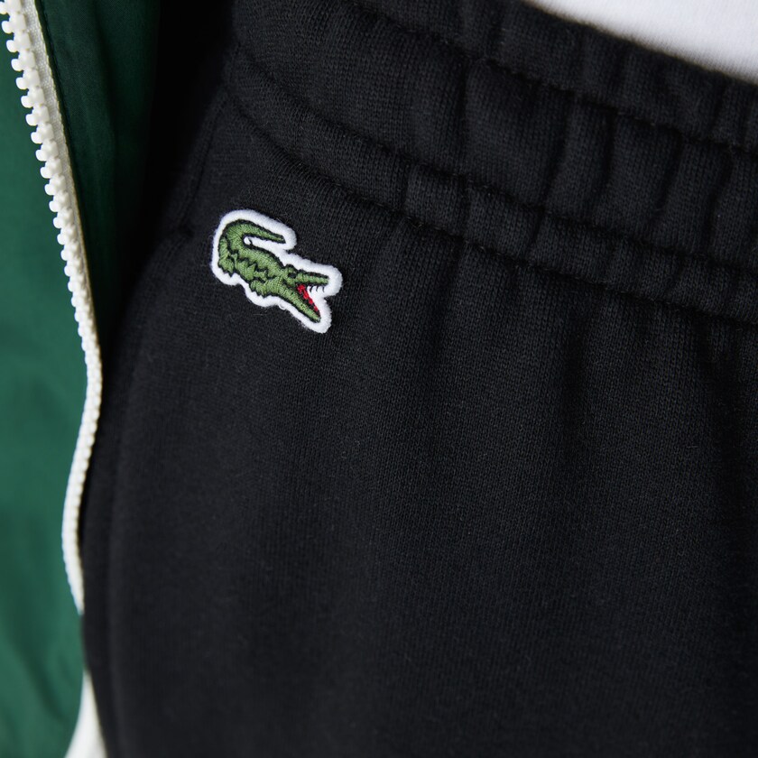 Pantalon Lacoste SPORT Crocodile Print Fleece Jogging Hombre Negros | QX7-88408M8