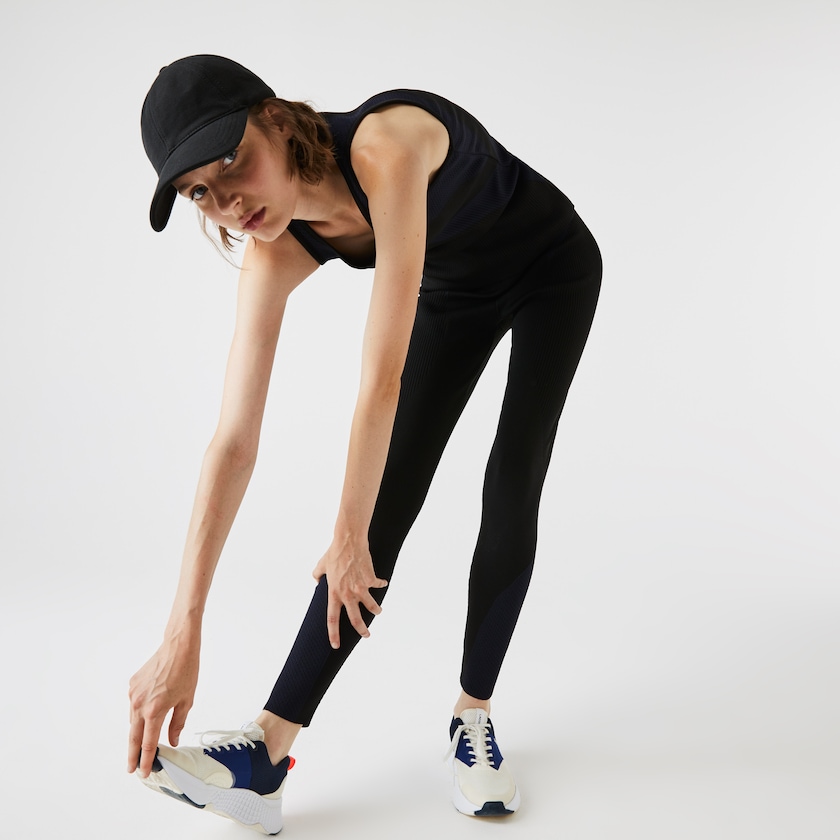 Pantalon Lacoste SPORT Ergonomic Knit Leggings Mujer Negros Azul Marino Azules | NW5-13431O1