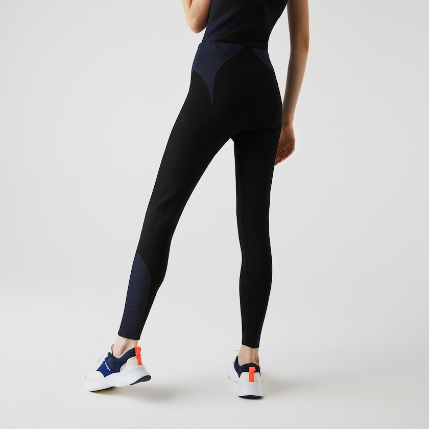 Pantalon Lacoste SPORT Ergonomic Knit Leggings Mujer Negros Azul Marino Azules | NW5-13431O1