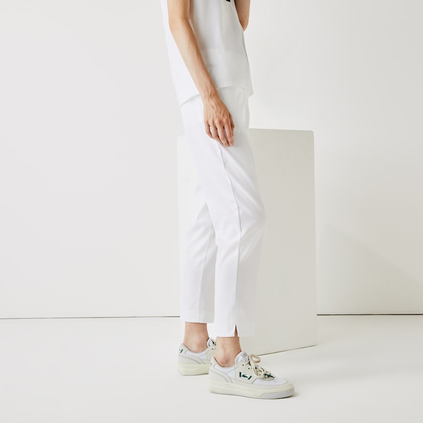 Pantalon Lacoste SPORT Golf Pleated Tech Gabardine Mujer Blancos | ZE5-21552K6