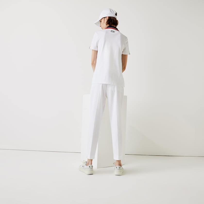 Pantalon Lacoste SPORT Golf Pleated Tech Gabardine Mujer Blancos | ZE5-21552K6