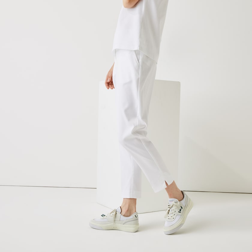 Pantalon Lacoste SPORT Golf Pleated Tech Gabardine Mujer Blancos | ZE5-21552K6
