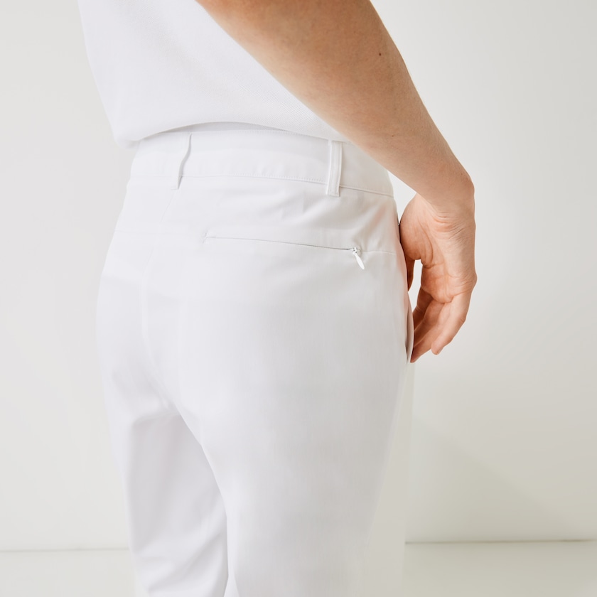 Pantalon Lacoste SPORT Golf Pleated Tech Gabardine Mujer Blancos | ZE5-21552K6