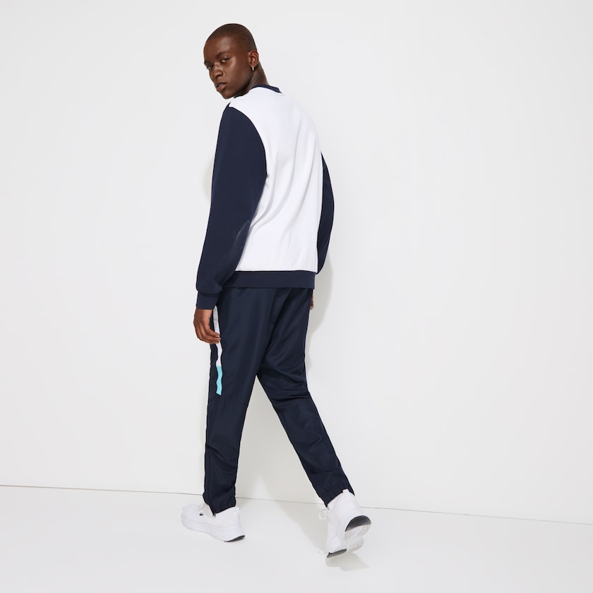 Pantalon Lacoste SPORT Lightweight Color-Block Track Hombre Azul Marino Azules Blancos Turquesa Azul Marino Azules | YU0-02840J1